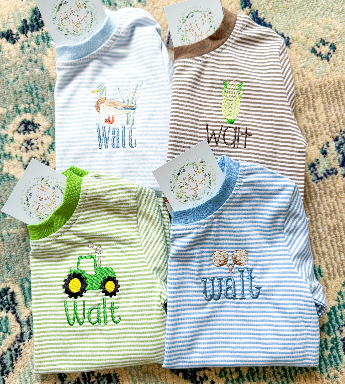 Unisex Stripe Long Sleeve Bubbles