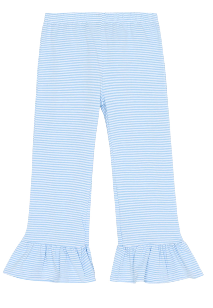 Girls Skinny Striped Flare Pants