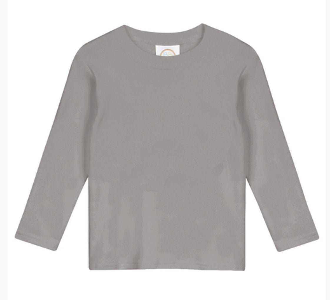 Boys Solid Long Sleeve Tees (Cool Colors)