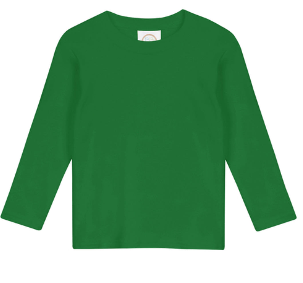 Boys Solid Long Sleeve Tees (Cool Colors)
