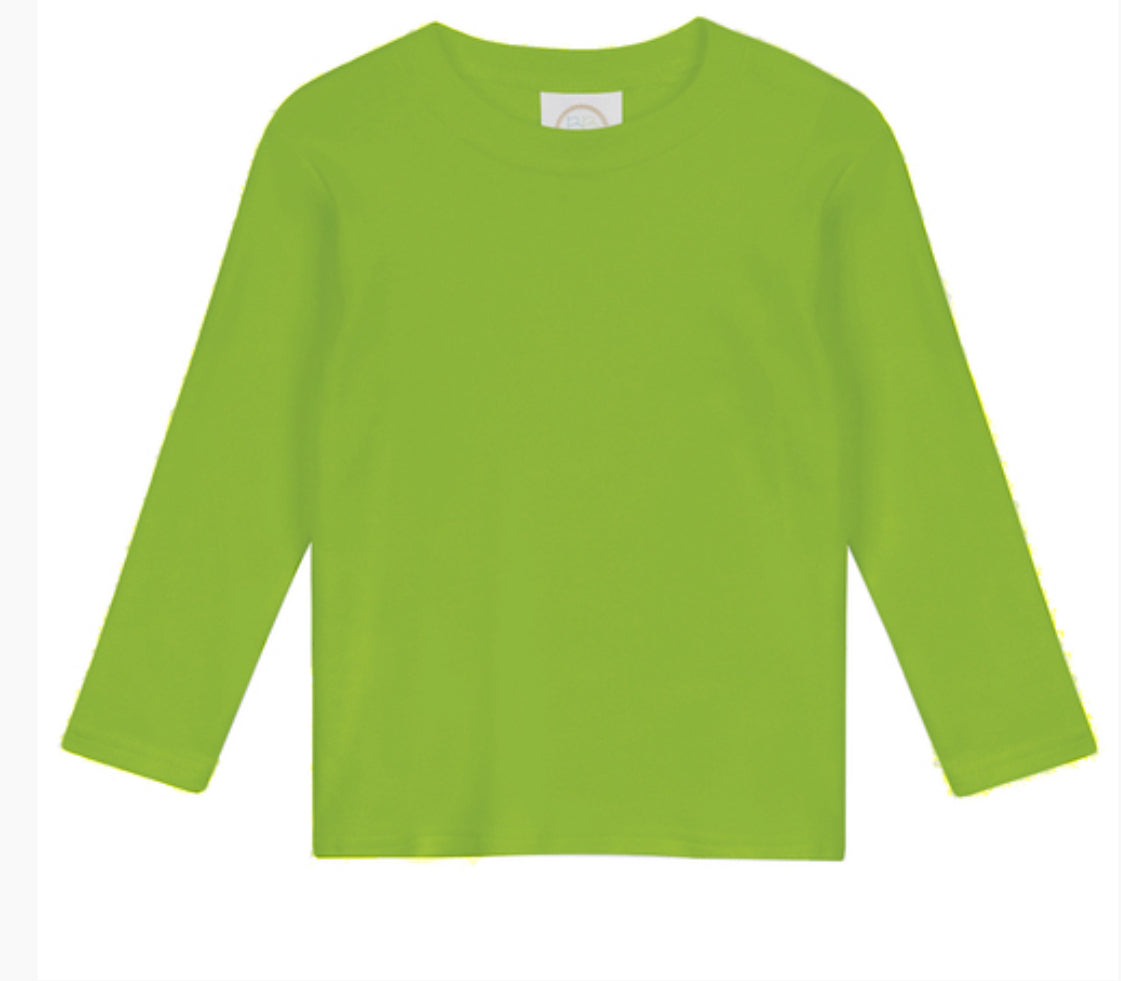 Boys Solid Long Sleeve Tees (Cool Colors)