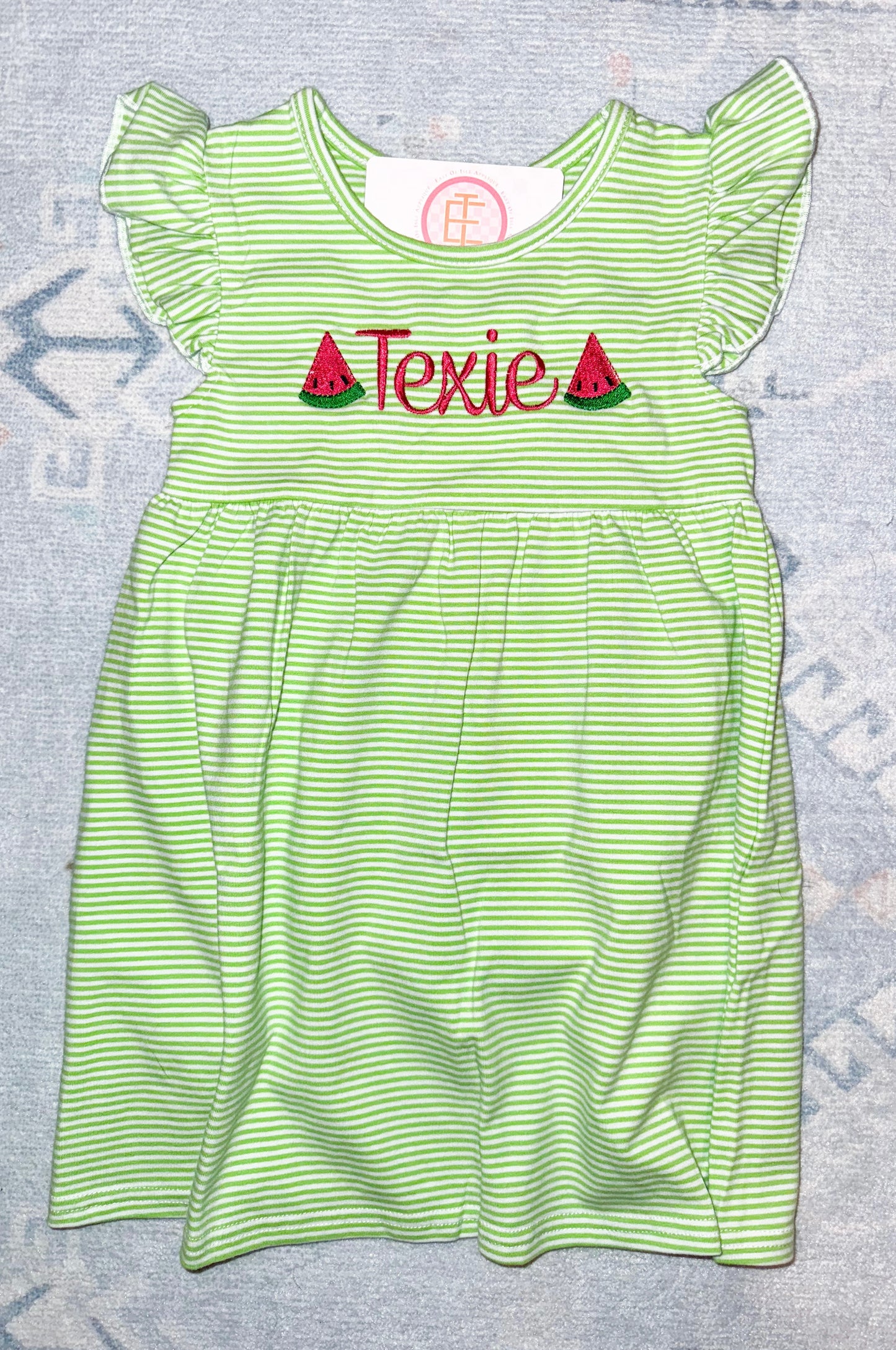 Striped Flutter Dress