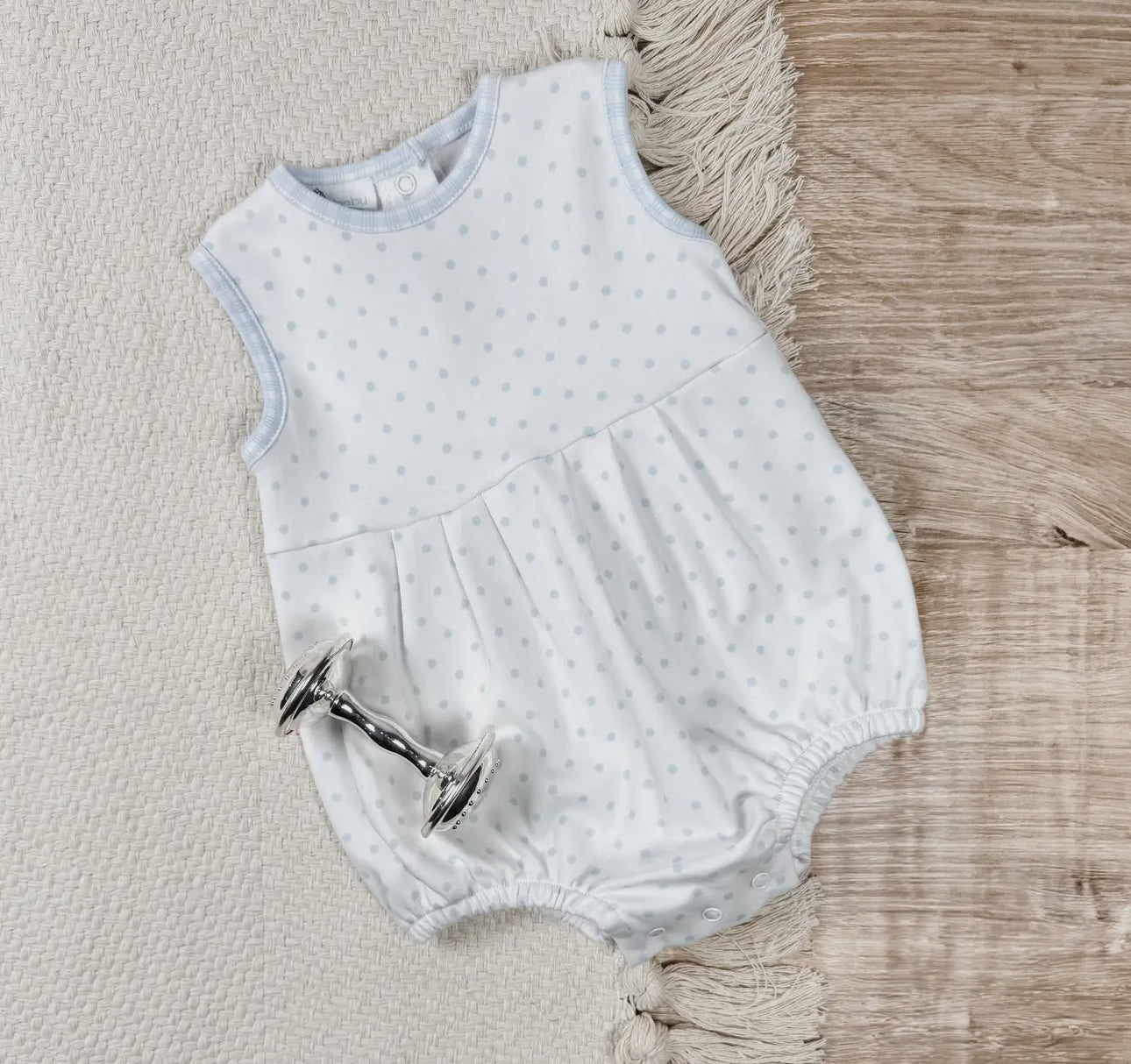 Magnolia Baby Gingham Dots Sleeveless Bubble