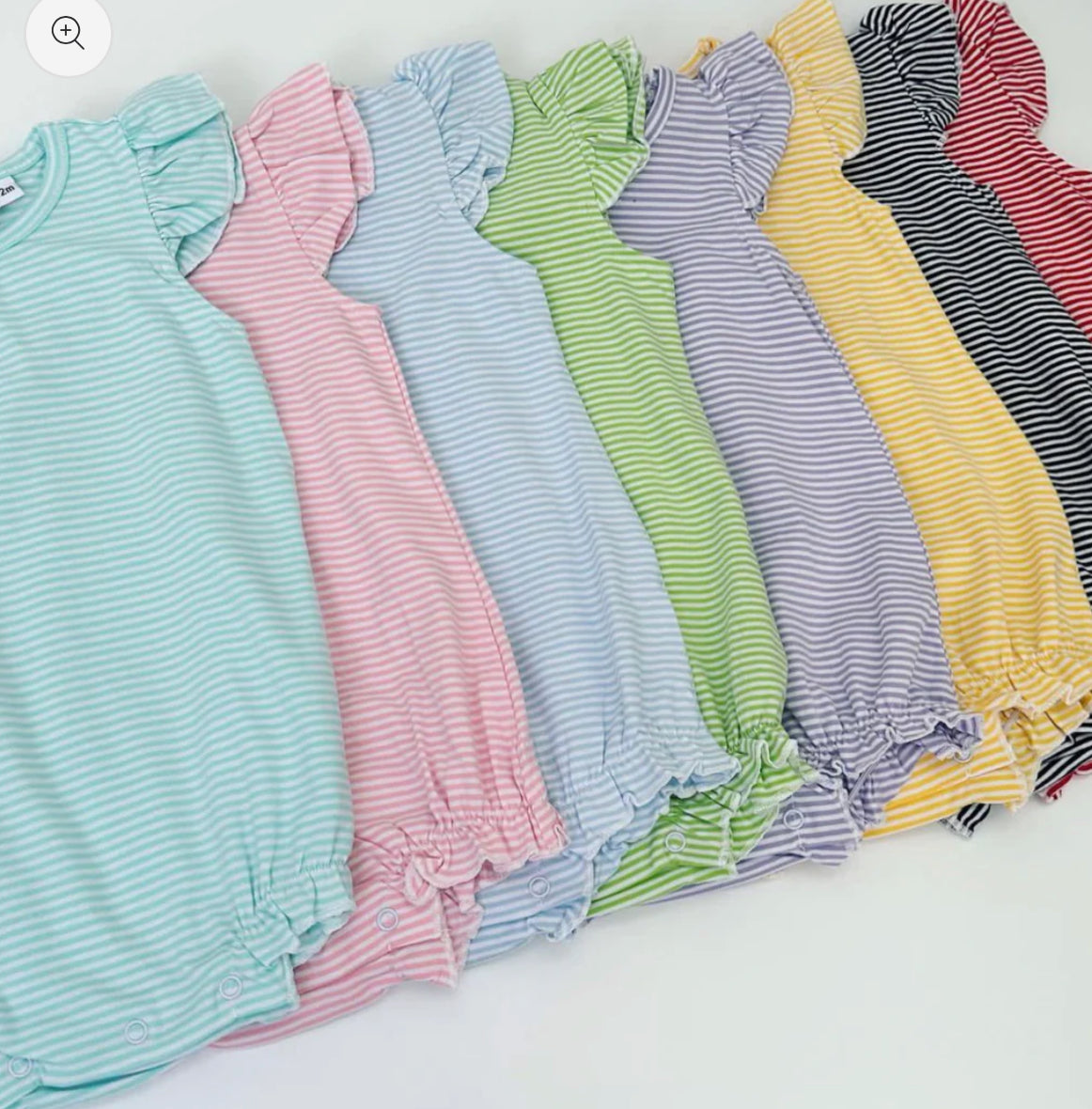 Striped Flutter Sleeve Bubbles