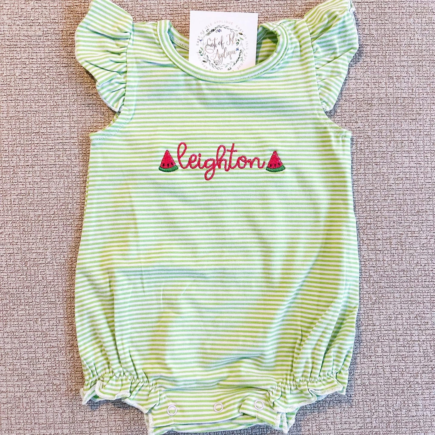 Striped Flutter Sleeve Bubbles