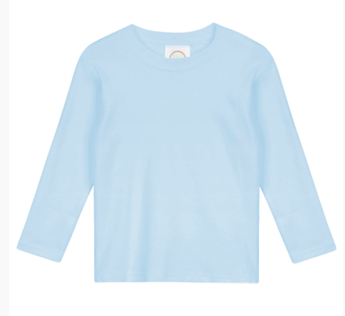Boys Solid Long Sleeve Tees (Cool Colors)
