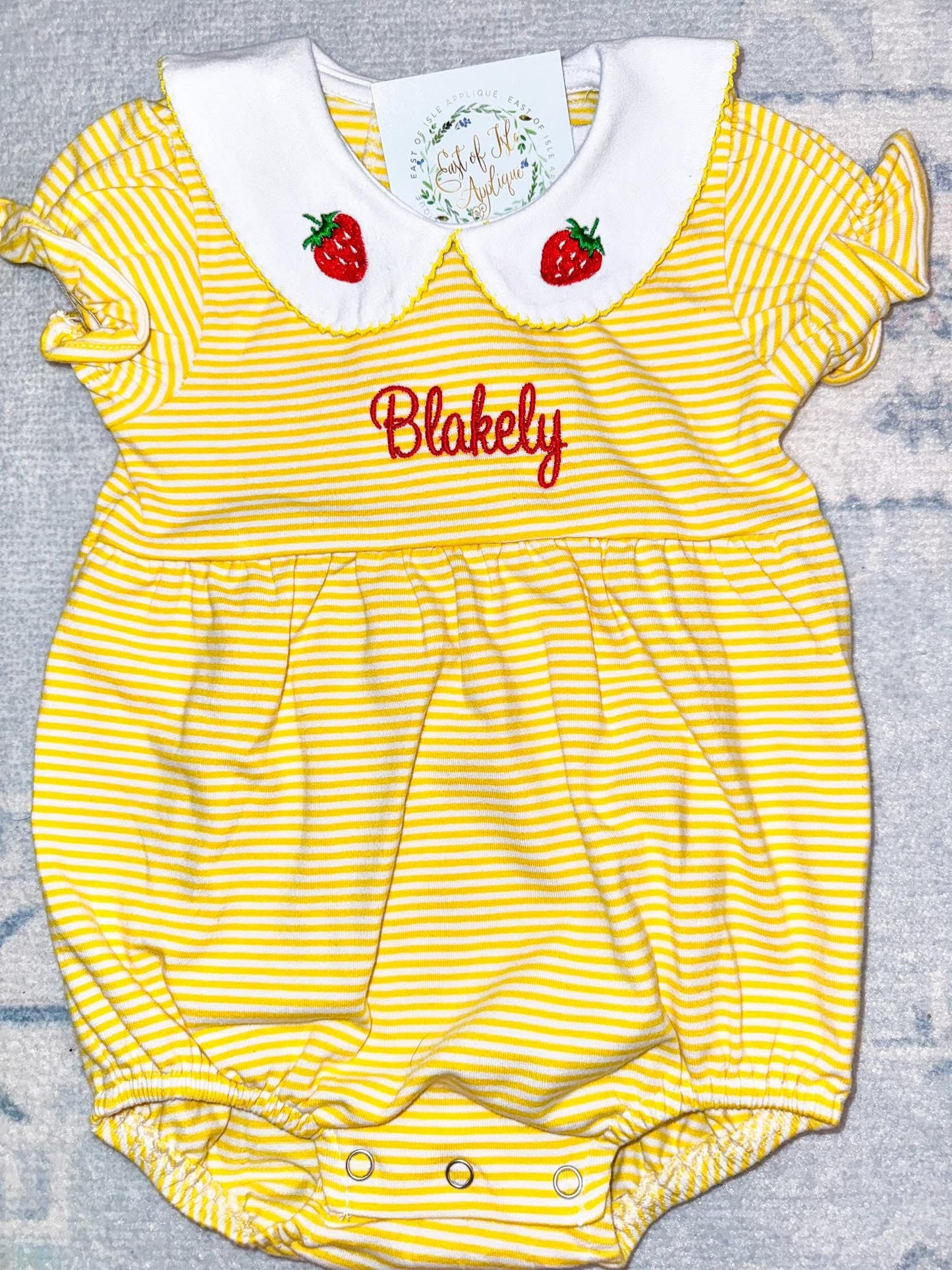Short Sleeve Stripe Peter Pan Collar Girl Bubble