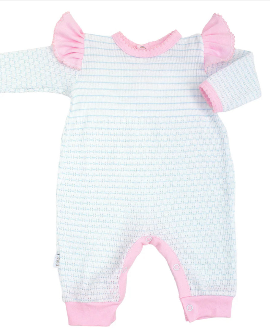 Paty Knit Angel Sleeve Romper