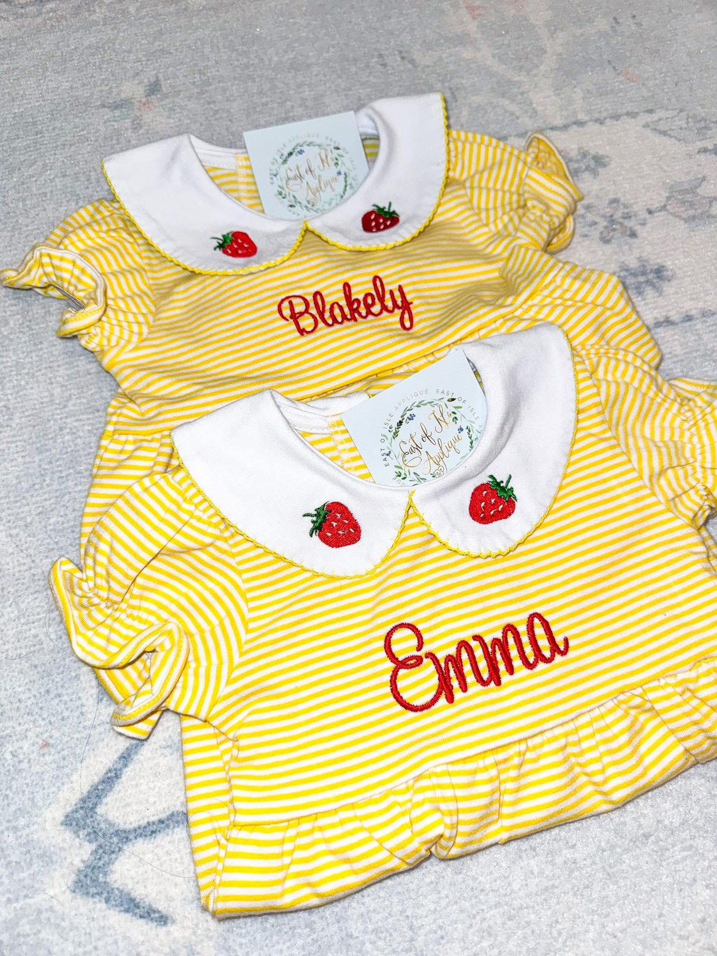 Short Sleeve Stripe Peter Pan Collar Girl Bubble