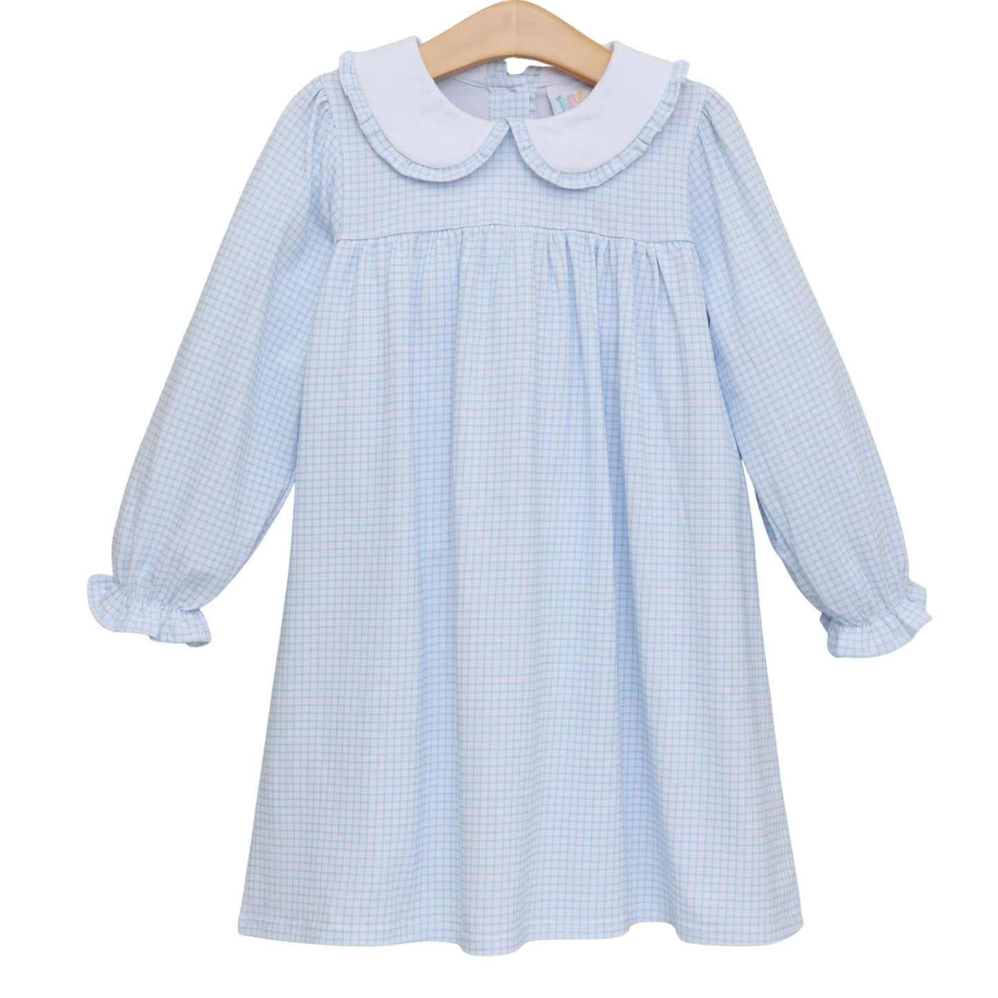 PREORDER Catherine Dress in Light Blue Windowpane