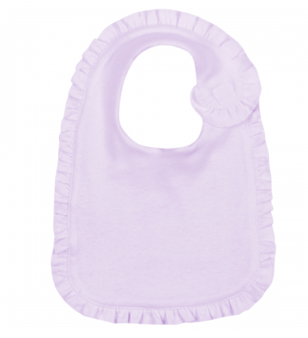Solid Cotton Bibs with Ruffle Trim