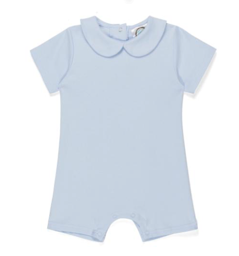 Solid Peter Pan Collar Romper