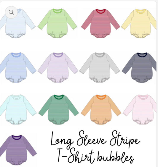 Unisex Stripe Long Sleeve Bubbles