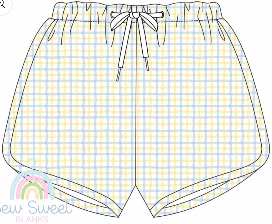 Boys Windowpane Shorts and Short Sleeve Tee Bundle