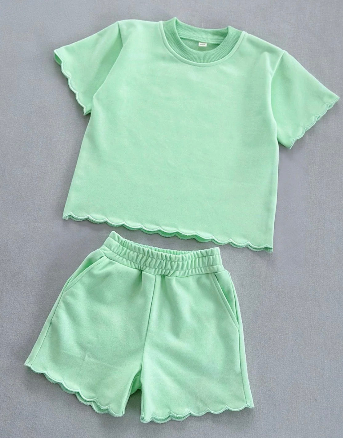 Cotton Terry Set - Scalloped