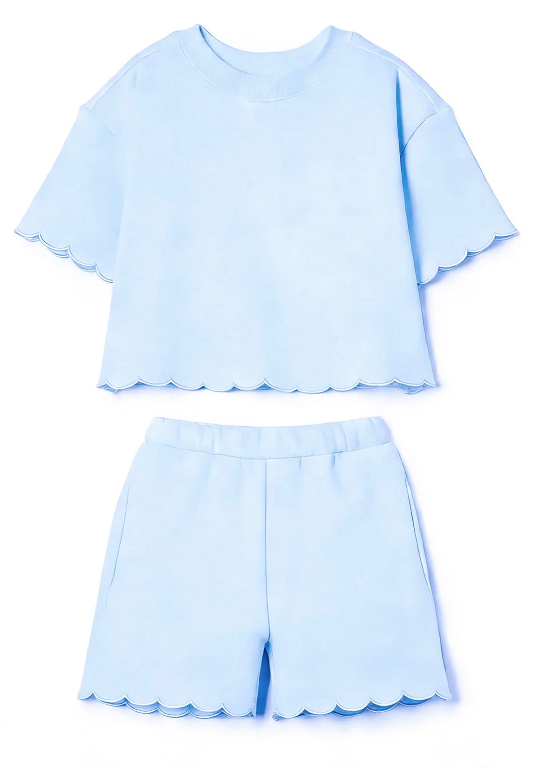 Cotton Terry Set - Scalloped