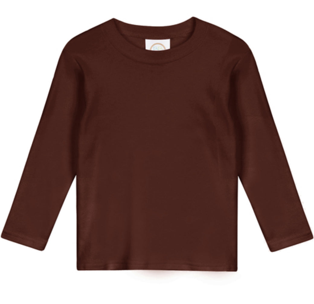 Boys Solid Long Sleeve Tees (Warm Colors)