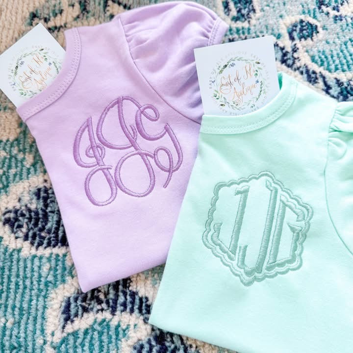 Girl's Puff Sleeve Solid Short Sleeve Tees (Light Colors)