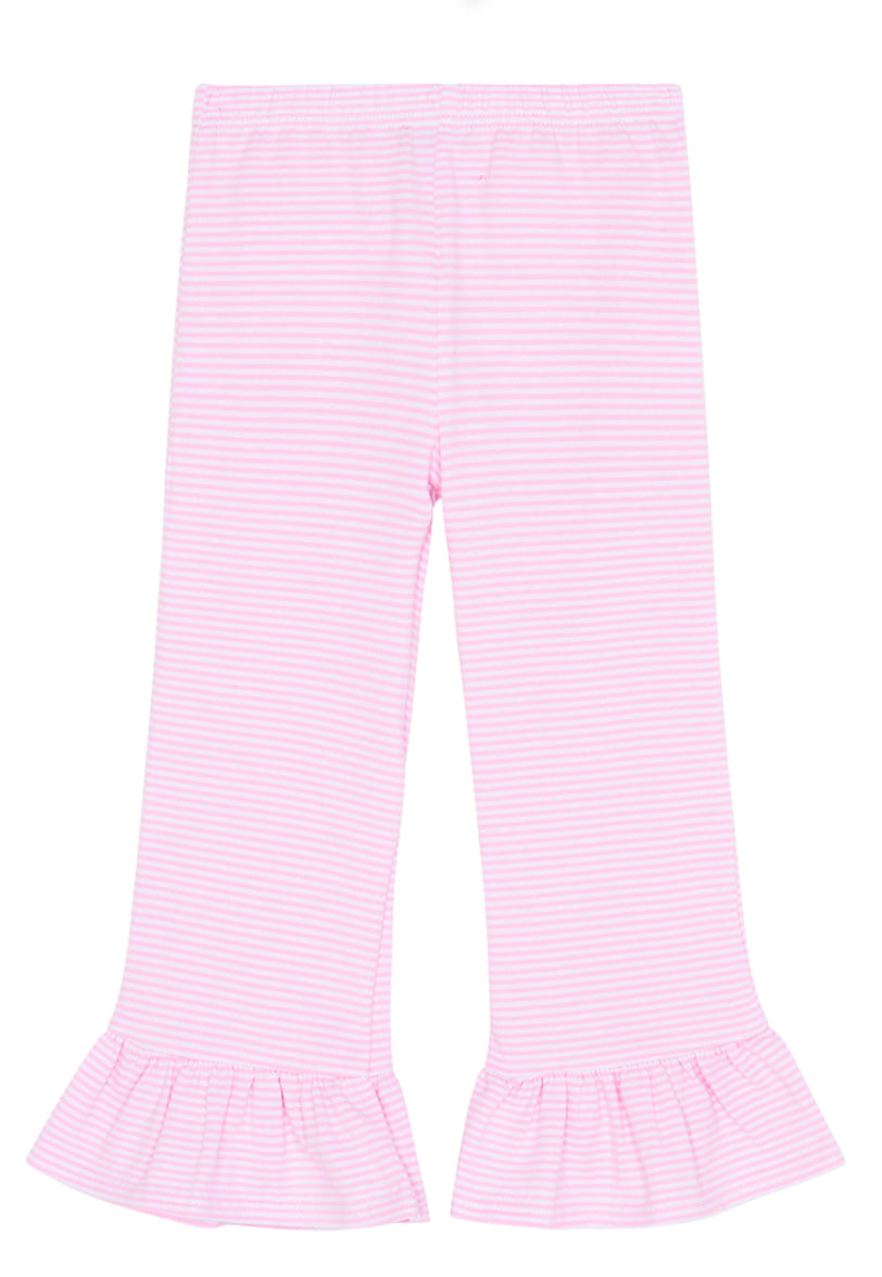 Girls Skinny Striped Flare Pants