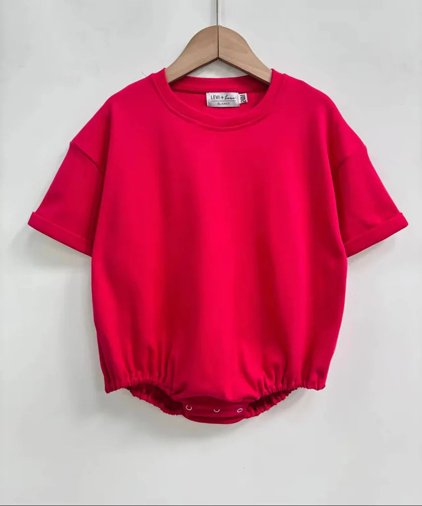 Solid Short Sleeve T-Shirt Bubbles (Oversized Baggy Look)