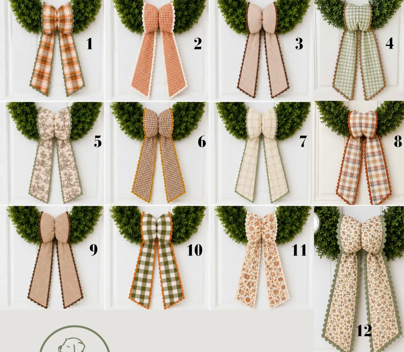 PREORDER FALL AND HALLOWEEN Ric Rac Wreath Sashes
