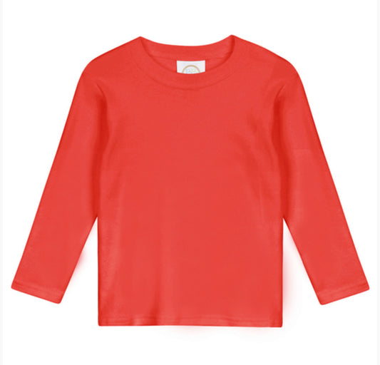 Boys Solid Long Sleeve Tees (Warm Colors)