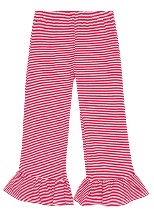 Girls Skinny Striped Flare Pants