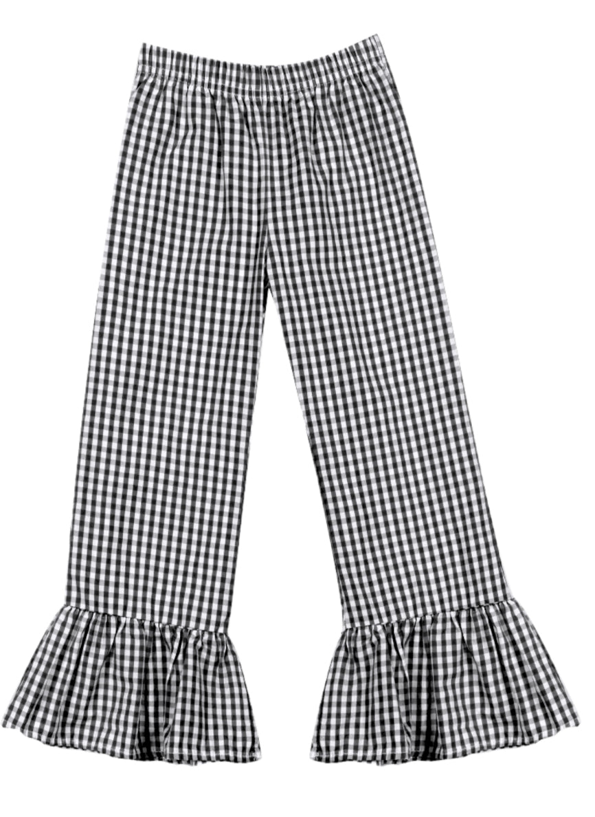 Gingham Ruffle Pants