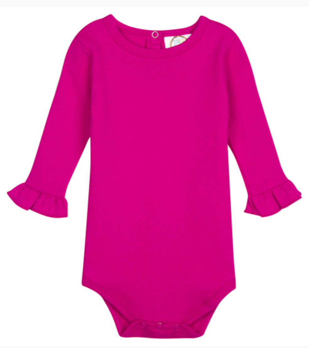 Long Sleeve Ruffle Onesie – East of Isle Appliqué