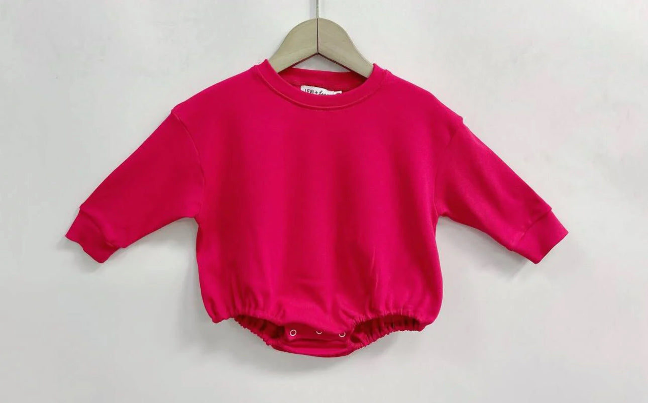 Solid Long Sleeve T-Shirt Bubble (Oversized Baggy Look)