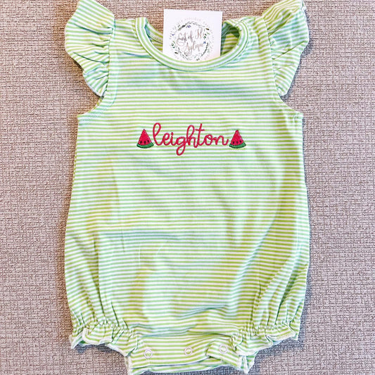 Striped Flutter Sleeve Bubbles