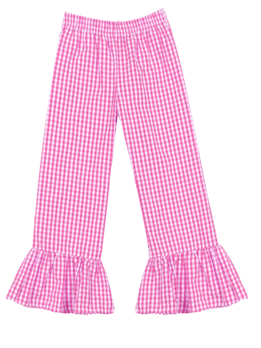 Gingham Ruffle Pants