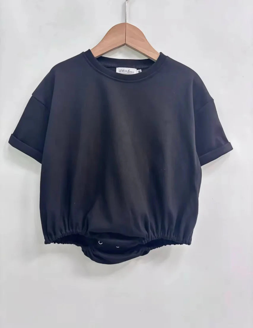 Solid Short Sleeve T-Shirt Bubbles (Oversized Baggy Look)