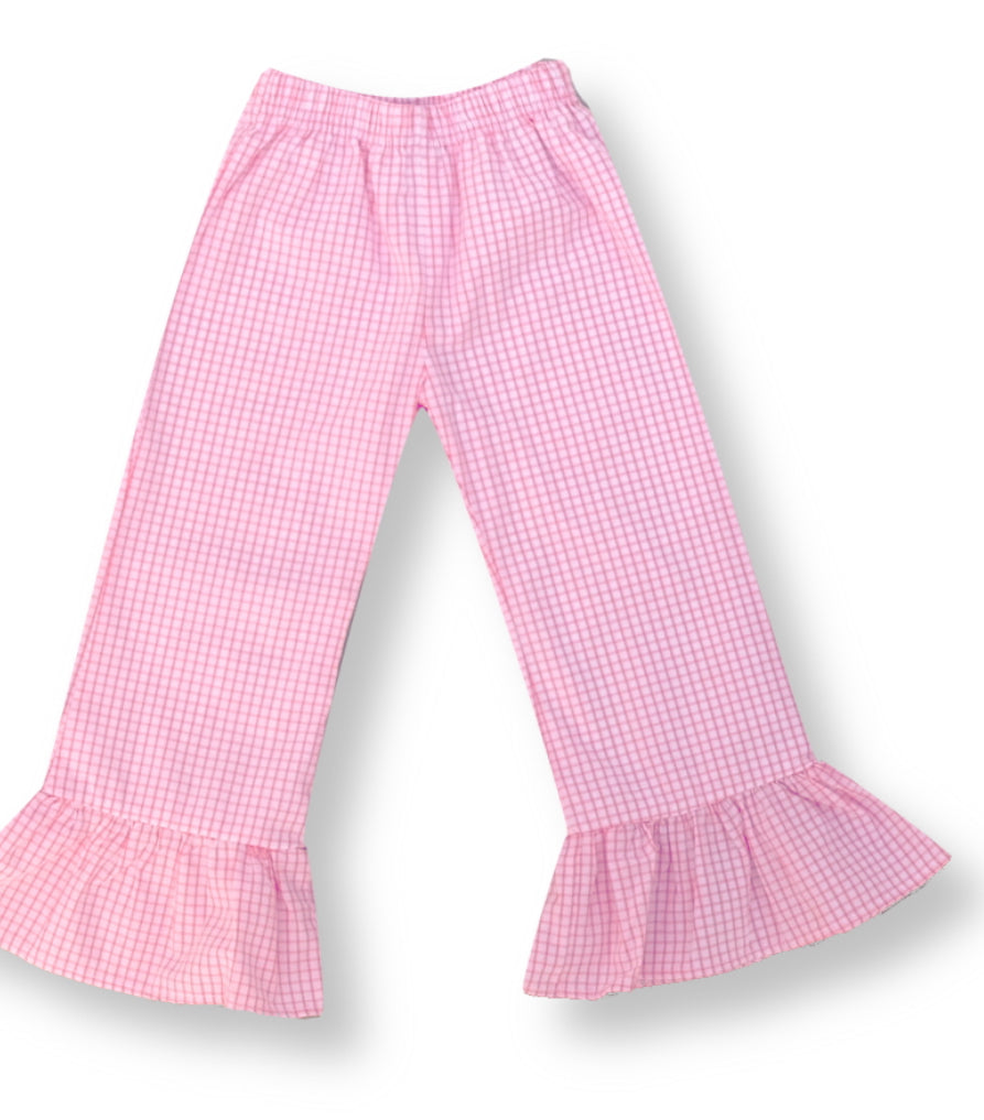 Gingham Ruffle Pants