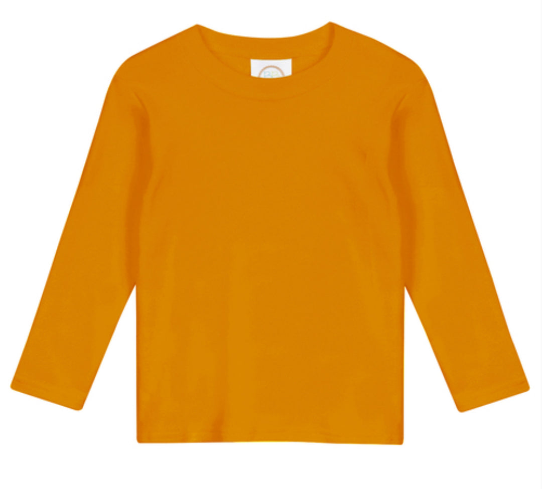 Boys Solid Long Sleeve Tees (Warm Colors)