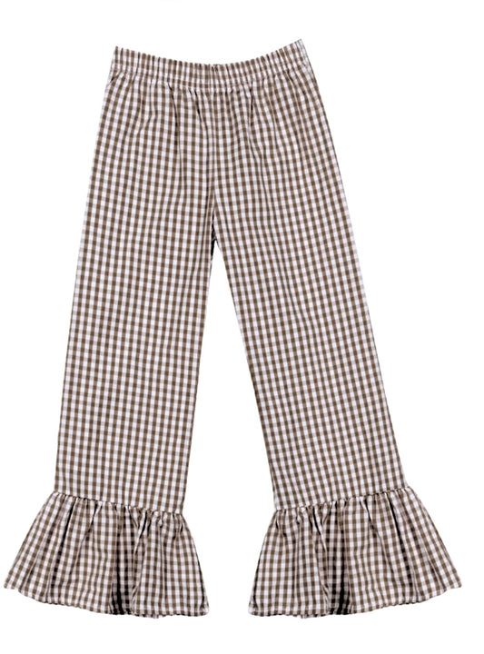 Gingham Ruffle Pants