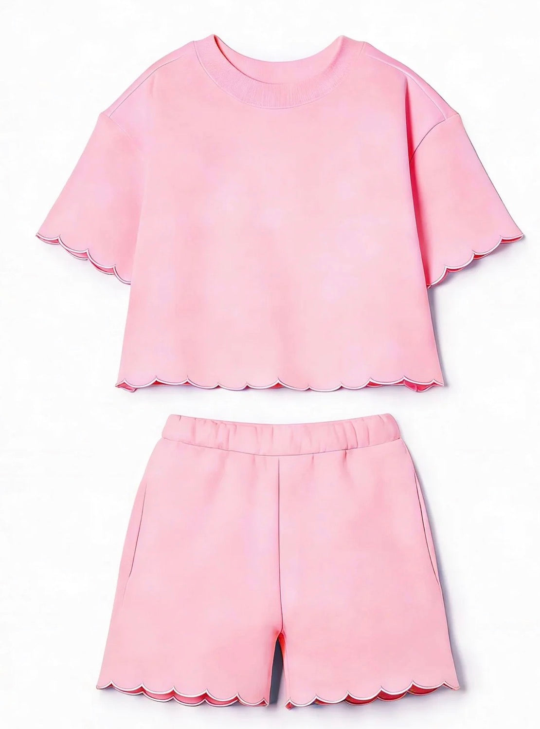 Cotton Terry Set - Scalloped