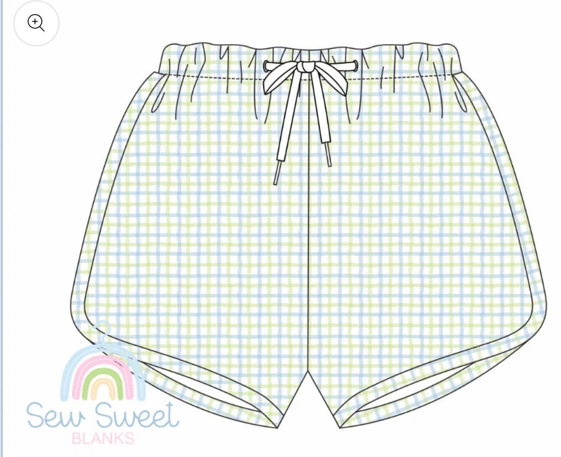 Boys Windowpane Shorts and Short Sleeve Tee Bundle