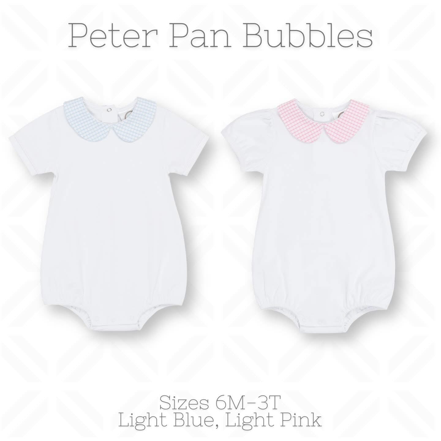 Peter Pan Windowpane Collared Bubbles