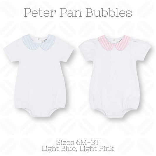 Peter Pan Windowpane Collared Bubbles