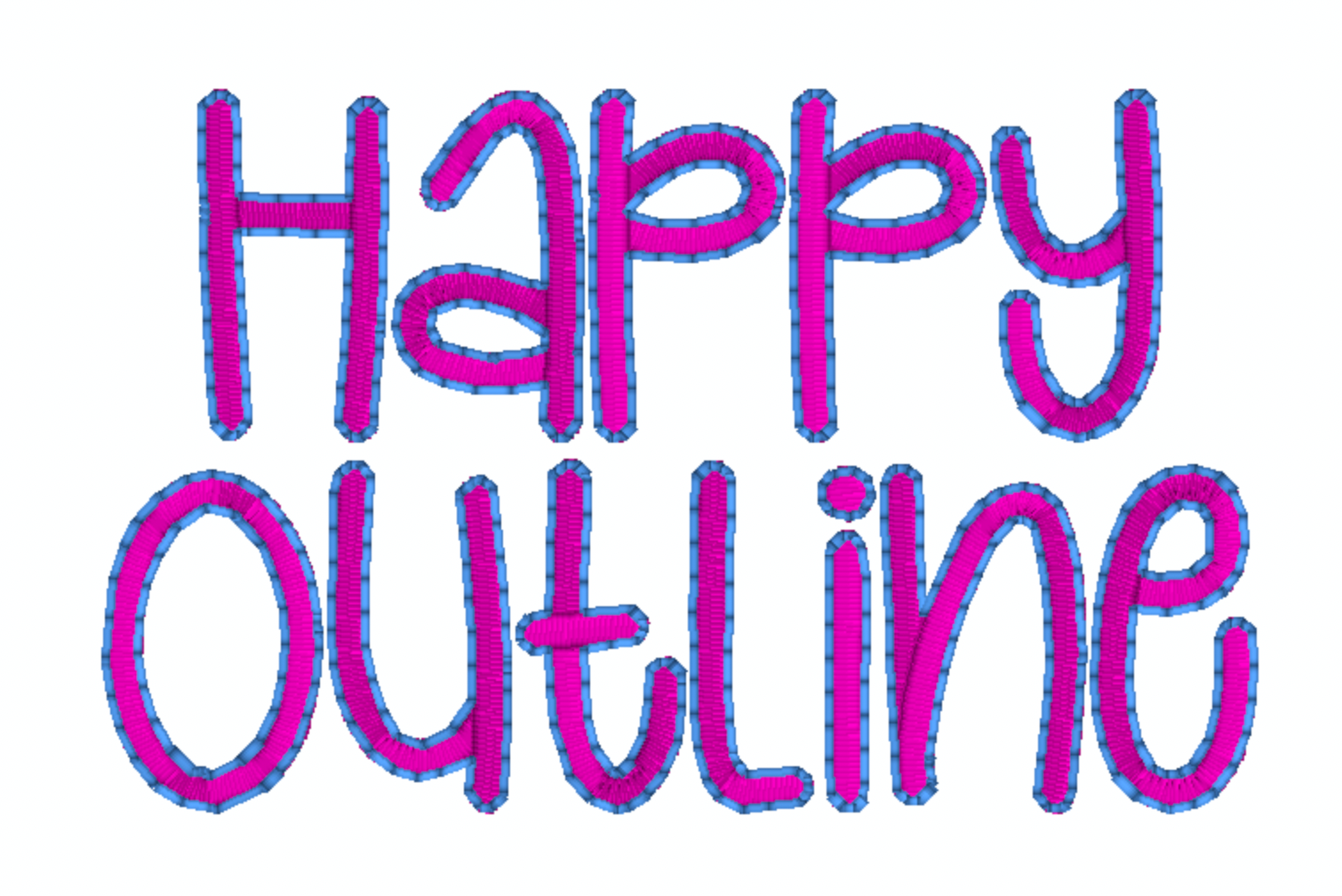 Happy Outline Font