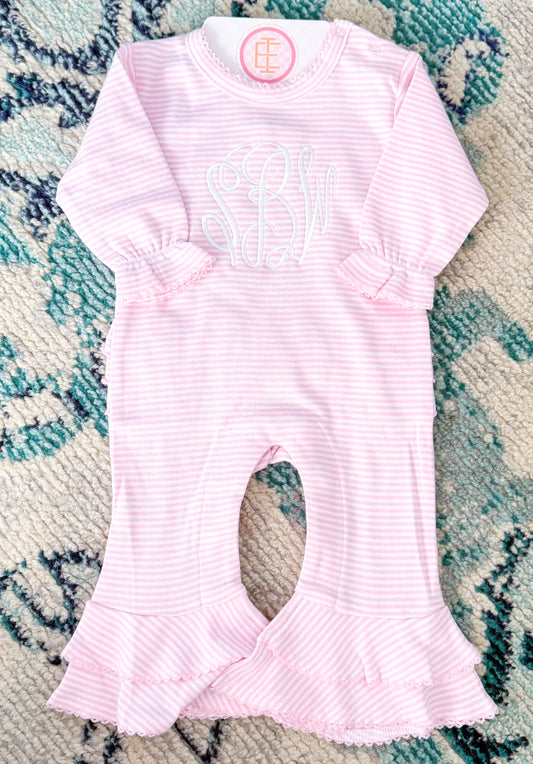 Ruffle Long Sleeve Romper