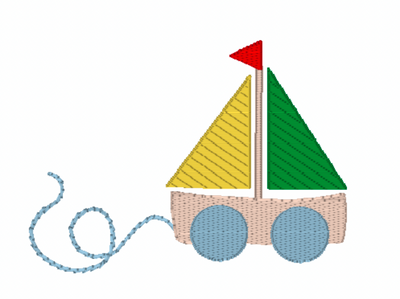 Sailboat Pull Toy Mini