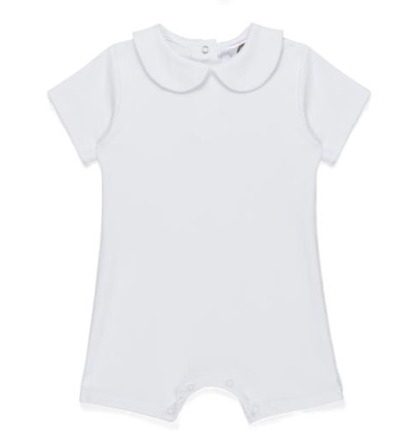 Solid Peter Pan Collar Romper