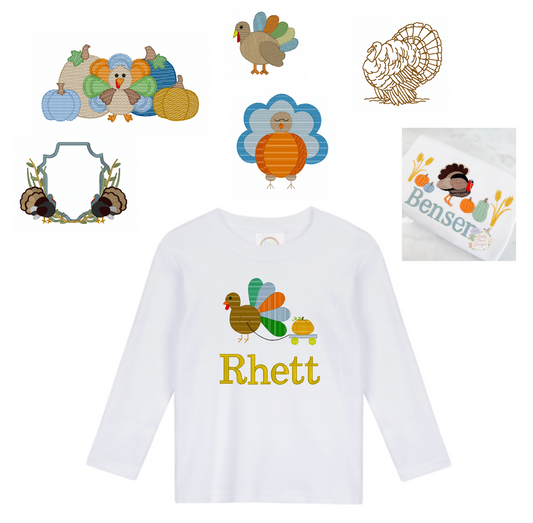 THANKSGIVING Boy’s Solid Long Sleeve Tees