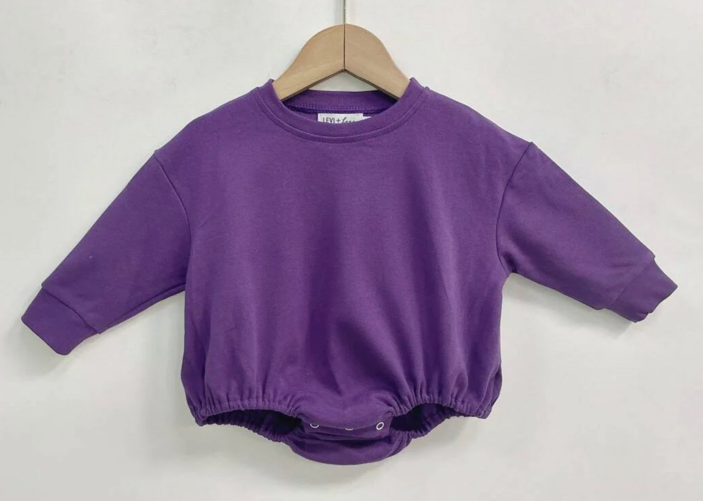 Solid Long Sleeve T-Shirt Bubble (Oversized Baggy Look)