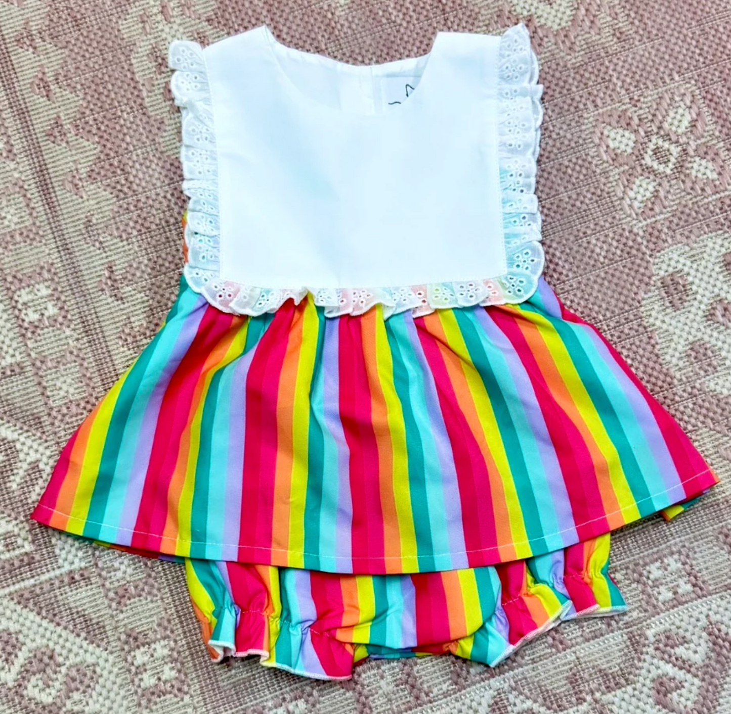 PREORDER Neon Stripe Diaper Set