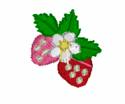 Strawberries with Flower Mini