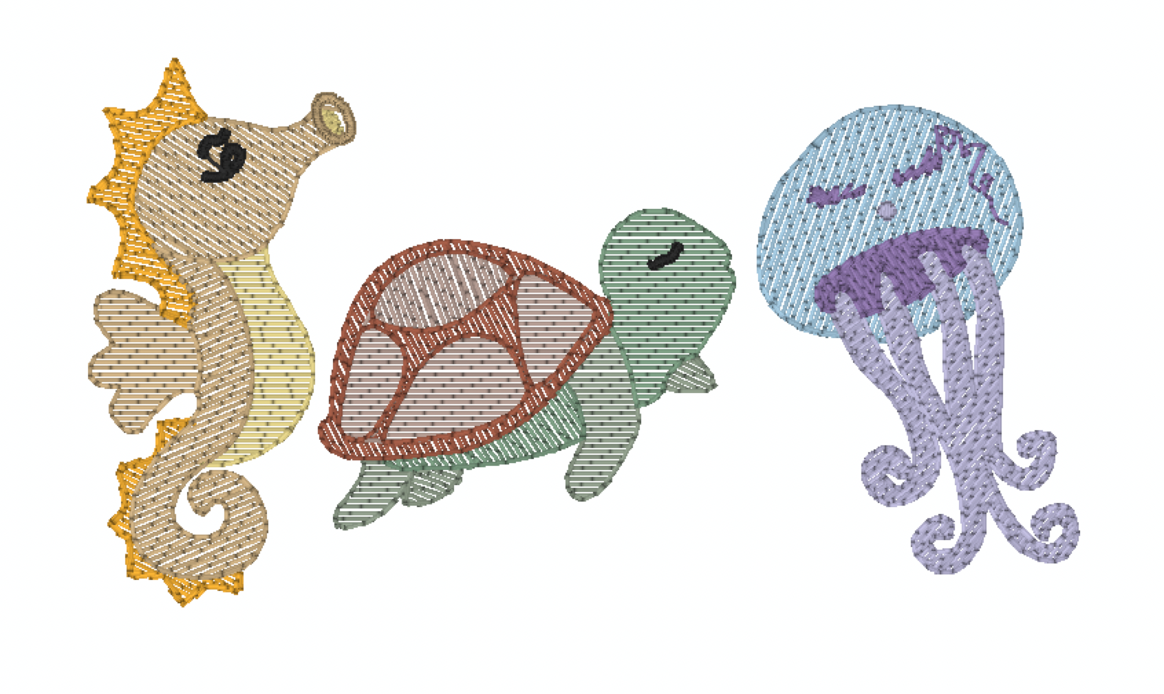 Summer Girl Sea Life Trio