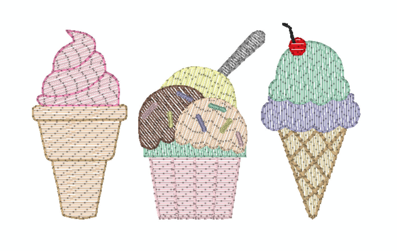 Summer Ice Cream Trio